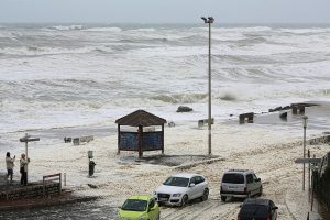 un gros temps en mer